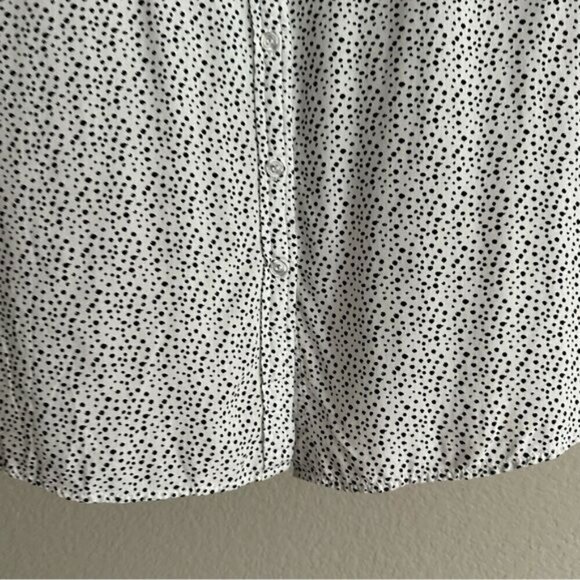 velvet heart white button down shirt with black polka dots size 1X - Picture 3 of 7